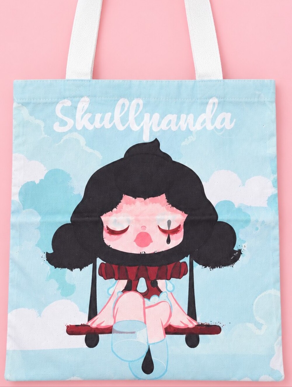 Skullpanda Light Blue tote